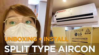 LG Split Type Aircon Unboxing  Installation Philippines [upl. by Airel398]