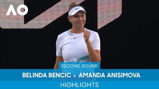 Belinda Bencic v Amanda Anisimova Highlights 2R  Australian Open 2022 [upl. by Pish]