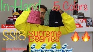 Unboxing Supreme SS18 Overdyed Ribbed beanies ReviewLegit Check [upl. by Enomor]