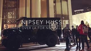 Nipsey Hussle and the All Money In Team Brings Out The Brink Truck to AOD 🏁 [upl. by Atinad]