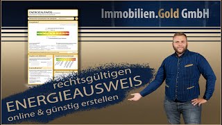 Rechtsgültigen und registrierten Energieausweis ONLINE und GÜNSTIG erstellen [upl. by Ardnnek252]