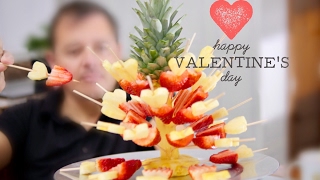 FOR VALENTINES DAY  Heart Shaped Strawberries amp Pineapples [upl. by Aihsram]