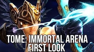 Tome Immortal Arena Free MOBA Game Watcha Playin Gameplay First Look [upl. by Hgielhsa]