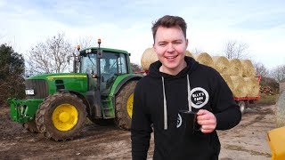 A Day In The Life Of A Farmer Drinking Tea And Carting Bales With The John Deere 6930 Premium [upl. by Liryc]