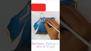 Girl festival dress look drawingshorts short art viralvideo sultanajahansartandcraft [upl. by Noseimaj]