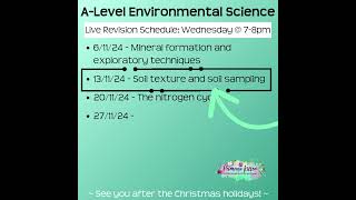 ALevel Environmental Science Live Tutoring [upl. by Julieta]