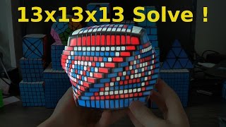 Giant 13x13x13 Rubiks cube solved in 10216  ENG SUBTITLES [upl. by Nirtiak]