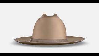 STETSON OPEN ROAD 6X COWBOY HAT FAWN  WebAR  3DModel [upl. by Cutlerr536]