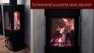 Contura 850 houtkachel brandend [upl. by Oer]