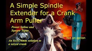 Crank Spindle Extraction Extender Bolt trick [upl. by Idnew]