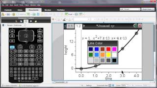 Introduzir e analisar dados com a TINspire CX [upl. by Lledrev]