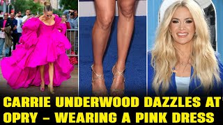 Carrie Underwood Dazzles in Pink Dress and Fans Praise Her Legs [upl. by Eelyahs]