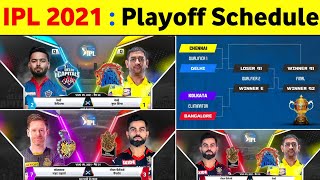 IPL 2021 Playoffs Schedule  IPL Semi Final 2021 Schedule  IPL 2021 Qualified Teams [upl. by Heidie]