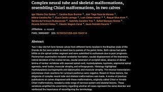 42 Complex neural tube and skeletal malformations resembling Chiari malformations in two calves [upl. by Nnyllaf919]