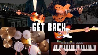 Get Back  Instrumental Cover  Guitars Bass Drums and PianoRhodes [upl. by Priscilla448]