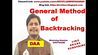 General Method of Backtracking  Control Abstraction of Backtracking  Introduction to Backtracking [upl. by Yacov]