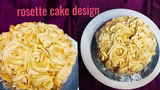 rosette cake rosette cake designrosette cake with whipped creamNKM Creationzz [upl. by Amerak]