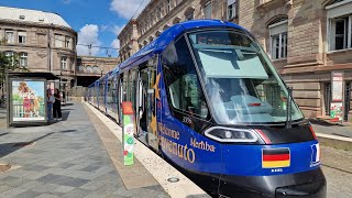 Straßenbahn Strasbourg  Mitfahrt in der kompl C von Gare Centr bis Neuh Rodolp R im Citadis404 [upl. by Leblanc508]