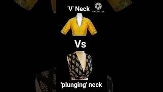 V Neck VS Plunging Neck  What is the difference  V NECK  PLUNGING NECK [upl. by Eicyak]