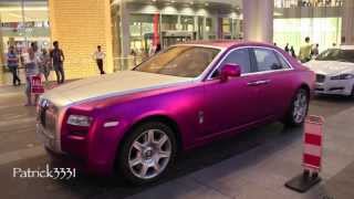 matte frosted purple RollsRoyce Ghost at Dubai Mall [upl. by Aropizt]