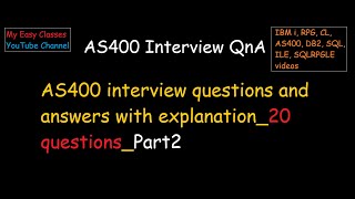 AS400 interview questions  Part 2 [upl. by Avir]