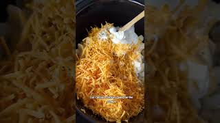 Cheesy Potato Casserole is a holiday staple amp using the crockpot will free up oven space shorts [upl. by Erskine]