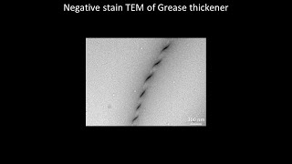 Materials Negative stain TEM of Grease thickener [upl. by Betteanne]