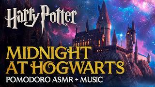 2h ASMR Hogwarts Study Under the Stars 🌌🏰 Harry Potter Pomodoro with Radio Study Productivity Timer [upl. by Basilio]