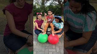 Cute mom and brothers play with new balloon shoes 🤣👧🏻😍😇👩🏻💕👶🏻 [upl. by Llenrup]