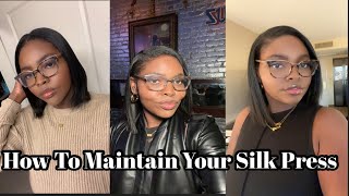 How To Maintain A Silk Press While Working Out Silk Press Last A Month [upl. by Halonna376]