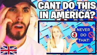 Brit Reacts to 7 DONTS When Visiting the United States of America [upl. by Aneehsyt]