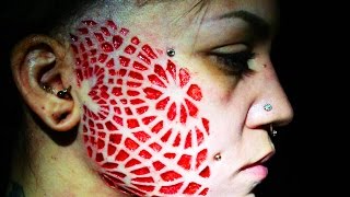 Rubys Scarifiction Process Healed Images at End Trypophobia [upl. by Amelus]