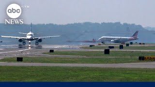 Investigation following potential collision of 2 passenger jets at Reagan National Airport [upl. by Alvan]