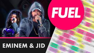 Eminem ft JID  Fuel  Lyrics Rhymes Highlighted 477 [upl. by Uaeb]