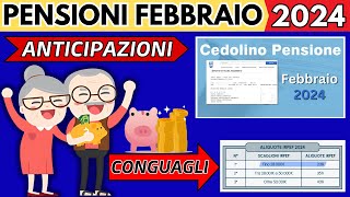 ✅AUMENTI PENSIONI FEBBRAIO 2024👉ANTICIPAZIONE CEDOLINO E CONGUAGLI👉TUTTI I DETTAGLI❗️ [upl. by Orel]