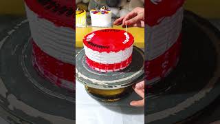 Strawberry Cake Design Cake Recipe cake shorts youtubeshorts [upl. by Aiyn]