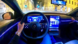 RENAULT MEGANE 2023  NIGHT POV test drive PURE DRIVING ETECH 160kW [upl. by Valenka775]