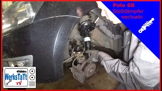 ►VW Polo 6R◄ Stoßdämpfer vorne wechseln Rreplace Shock Absorber ◢WERKSTATTTV◣ [upl. by Speroni282]