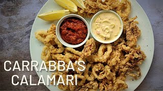 How to make CARRABBAS  Calamari with Ricardo Sauce and Marinara [upl. by Graniela]