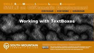 CXamarin Cohort 01L  Working with TextBoxes 2012 [upl. by Robma459]