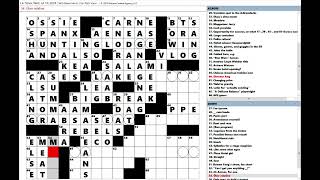 Los Angeles Times LAT Crossword Puzzle 07102024 [upl. by Vasileior]