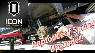 Install And Adjust ICON RXT Leaf Springs On Your Ford Raptor [upl. by Naimed]