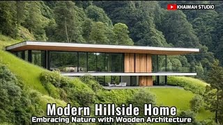 Modern Hillside Home Embracing Nature with Wooden Architecture [upl. by Cristi491]