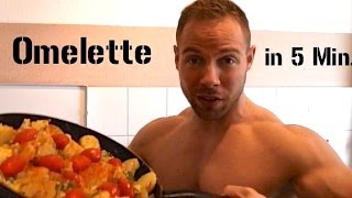 Muskelmacher Vlog 11  Omelette kochen in 5 Minuten [upl. by Wes389]