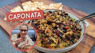 Caponata antepasto de berinjela DELICIOSO fácil e rápido [upl. by Yrrehc]