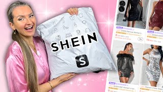 SHEIN PARTY DRESSES TRY ON HAUL new years eve amp holiday dresses 🥂✨ [upl. by Newbill]