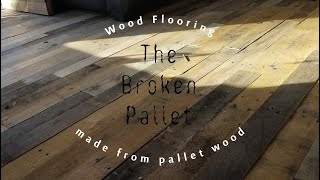 Pallet Cabin  Making a floor from Pallet Wood [upl. by Novyak]