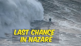 Last Swell in Nazaré for season 20232024 bigwaves [upl. by Hajed]