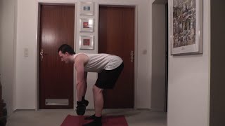 Homeworkout Dumbell deadlift  KurzhantelKreuzheben [upl. by Goodson]