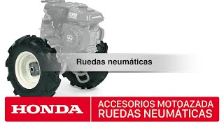 Accesorios para motoazadas Honda  Ruedas neumáticas [upl. by Oluap]